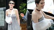 Anne Hathaway com tipoia em Nova York - The Grosby Group