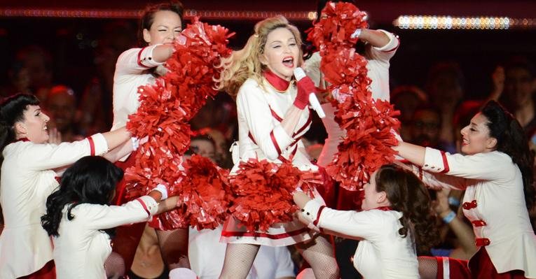 Madonna durante o primeiro show da turnê 'MDNA', em Tel Aviv, em Israel - Getty Images