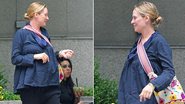 Grávida, Uma Thurman passeia por Nova York, nos Estados Unidos - Reprodução/Grosby Group