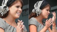 Princesa Eugenie e suas unhas pintadas com a bandeira da Inglaterra - Getty Images