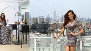 Destaque brasileiro no cenário high fashion internacional, Izabel orgulha-se do imóvel com vista privilegiada do Empire State. Ela saboreia café da manhã. - Grosby Group