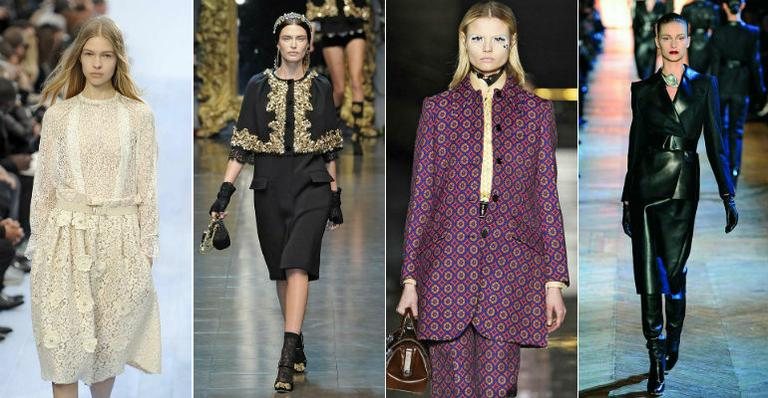 Tendências da temporada outono/ inverno: trama vintage (Chloé), barrocaria (Versace), caleidoscópio (Miu Miu) e couro couture (Yves Saint Laurent) - Marcio Madeira