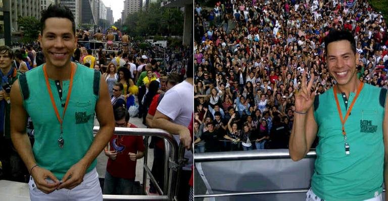 Christian Chávez participa da Parada Gay em São Paulo - Twitter/Reprodução