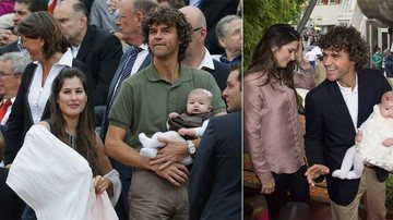 Casados desde 2010, Mariana e Guga levam a filha, Maria Augusta, ao torneio francês vencido três vezes por ele. O casal e o bebê em Paris. - City Files