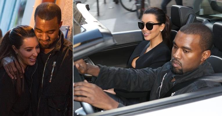 Kim Kardashian e Kanye West curtem a cidade de Paris, na França - Reprodção/Grosby Group