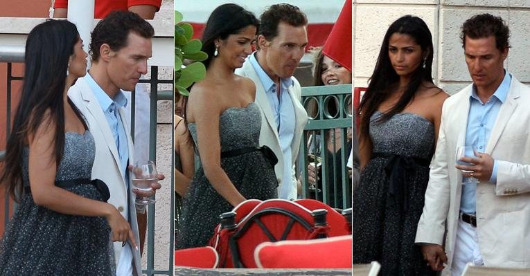 Camila Alves e Matthew McConaughey vão a casamento de amigos nos Estados Unidos - Reprodução/Grosby Group