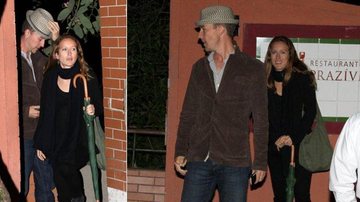 Edward Norton janta com sua esposa em Santa Teresa, no Rio de Janeiro - André Freitas / AgNews