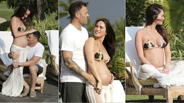 Ao lado do marido, o ator Brian Austin Green, atriz Megan Fox mostra ‘barrigão’ no Havaí - Reprodução/Grosby Group