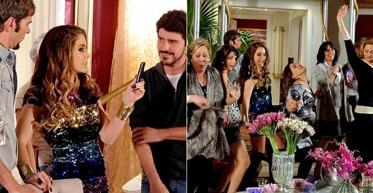 Chayene (Claudia Abreu) tem a ideia de fazer um novo hit, 'Vida de Patroete' - Reprodução / TV Globo