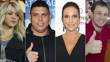 Shakira, Ronaldo, Ivete Sangalo e Tiago Leifert - Getty Images e TV Globo/Divulgação