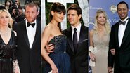 Madonna e Guy Ritchie; Katie Holmes e Tom Cruise; e Elin Nordegren e Tiger Woods - Getty Images