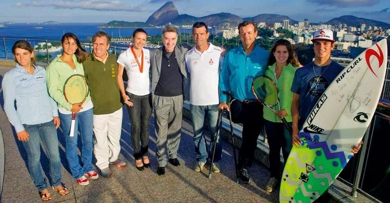 Empresário prestigia atletas brasileiros - Gil Rodrigues