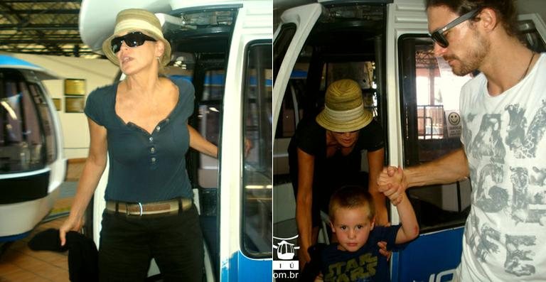 Sharon Stone curte férias em Camboriú com o filho Quinn e o namorado Martin Mica - Divulgação