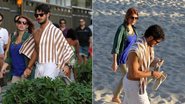 Alexandre Pato e Barbara Berlusconi em praia de Ipanema - André Freitas / AgNews