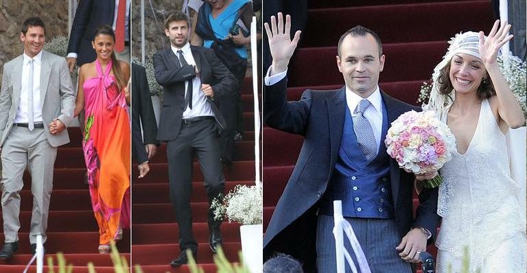 Lionel Messi e Gerard Piqué vão ao casamento de Andrés Iniesta, na Espanha - Grosby Group