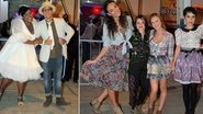 Cacau Protásio e Juliano Cazarré protagonizam o ‘casamento na roça’ na festa de Avenida Brasil. Débora
Nascimento, Bianca Comparato, Carol Abras e Débora Falabella: ‘caipiras’. - Roberto Filho/Agnews