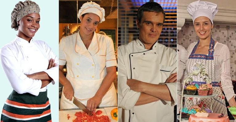 Dinha (Juliana Alves) em 'Cheias de Charme', Margarida (Amandha Lee) em 'Vidas em Jogo', René Velmont (Dalton Vigh) em 'Fina Estampa' e Manu (Marjorie Estiano) em 'A Vida da Gente' - Reprodução