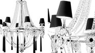 Lustre de inox, cristais e cúpulas de tecido Scatto Lampadario 11 3061-2262 (scatto.com.br) - Divulgação