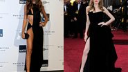 Izabel Goulart e Angelina Jolie: foi declarada a guerra das fendas! - Divulgação/Getty Images