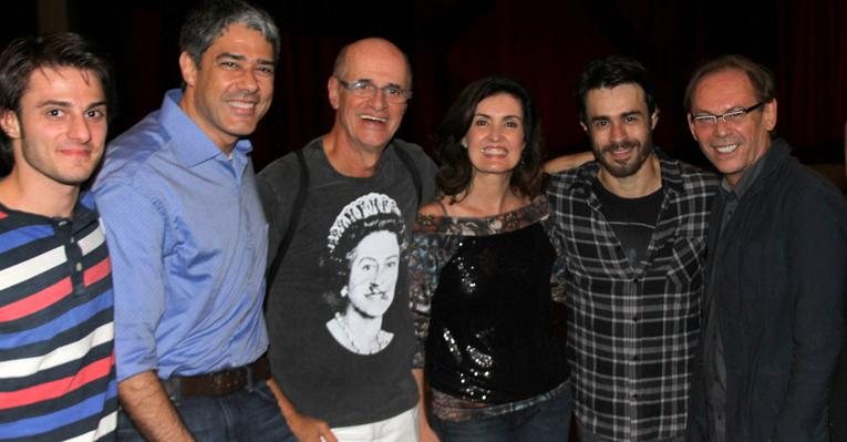 Hugo Bonemer, William Bonner, Marcos Caruso, Fátima Bernardes, Erom Cordeiro e José Wilker - Daniel Delmiro / AgNews