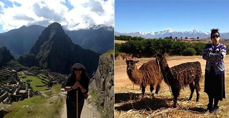 Regina Casé visita pontos turísticos no Peru - Reprodução / Twitter