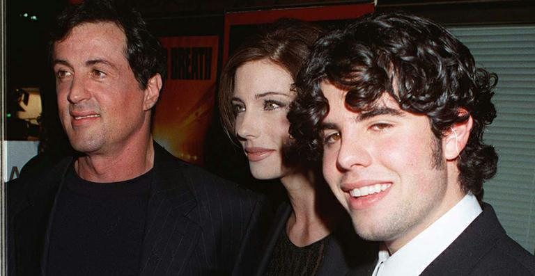 Sage Stallone; ao fundo, seu pai, Sylvester Stallone - Getty Images