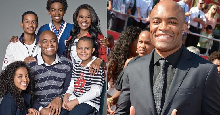 Anderson Silva com os filhos - Divulgação/ Getty Images