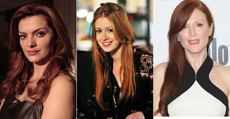 Mayana Neiva, Marina Ruy Barbosa e Julianne Moore - TV Globo; Getty Images