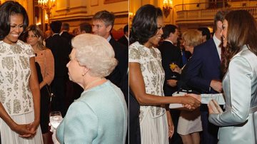 Michelle Obama com Elizabeth II e Kate Middleton - Getty Images