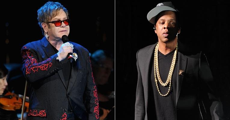 Elton John quer dar um abraço em Jay-Z em razão da declaração que o rapper fez em maio, de que é a favor do casamento gay - Getty Images