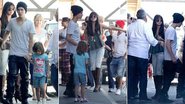 Justin Bieber e Selena Gomez almoçam com familiares e amigos em Los Angeles, Estados Unidos - Grosby Group