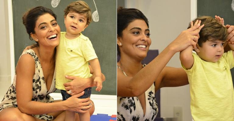 Juliana Paes e o filho Pedro - TV Globo / Raphael Dias