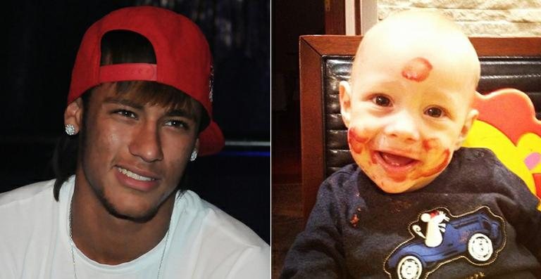 Neymar e o filho, Davi Lucca - Francisco Cepeda / AgNews; Reprodução / Instagram