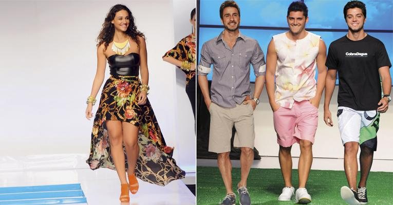 Em Vitória, Débora distribui sorrisos em desfile. Galãs das telinhas, Júlio, Bruno e Rodrigo arrancam suspiros. - Cloves Louzada