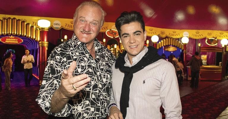 Richard Tihany, diretor executivo do circo Tihany Spectacular, e o promoter Tiago Correia recebem convidados para apresentação do espetáculo Abrakadabra, inspirado na noite de Las Vegas, em Brasília. - -