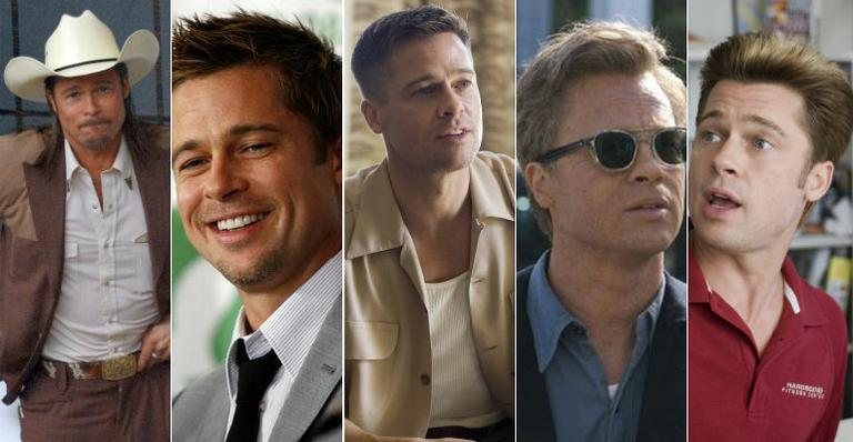 Brad Pitt na pele de diversos personagens - Grosby Group/ Divulgação