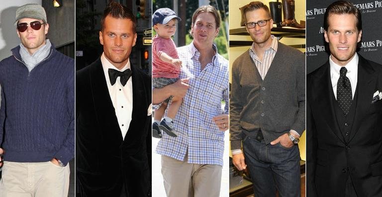 Os looks de Tom Brady - Fotomontagem