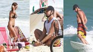 Paulinho Vilhena e Thaila Ayala curtem sol carioca na praia do Recreio dos Bandeirantes, Rio de Janeiro - Delson Silva / AgNews