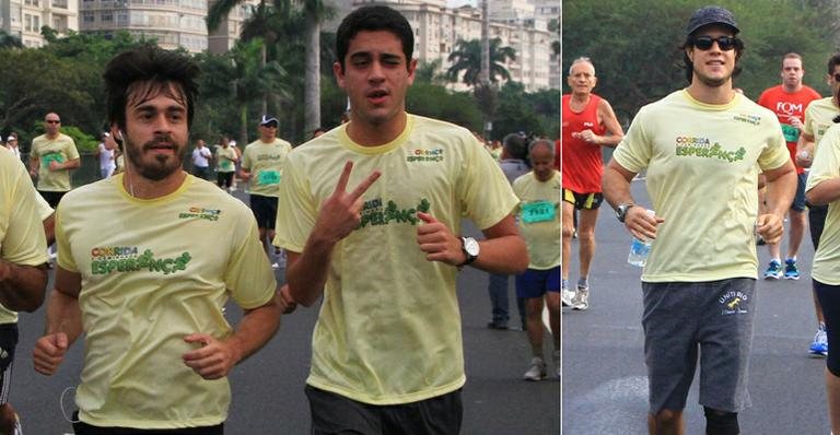 Erom Cordeiro, Miguel Rômulo, Emiliano D'Avila: corrida por boa causa - Clayton Militão/FotoRioNews