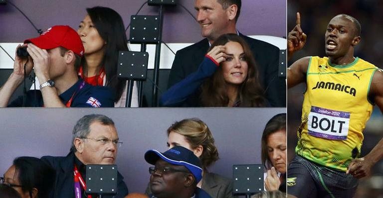 Príncipe William e Kate Middleton acompanham o bi de Usain Bolt nos 100 metros rasos - Reuters