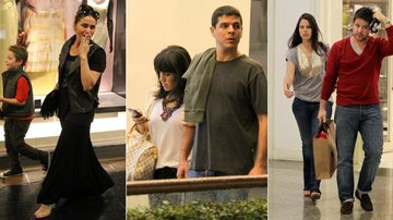 Famosos se divertem no shopping - Daniel Delmiro / AgNews - Marcus Pavao / AgNews