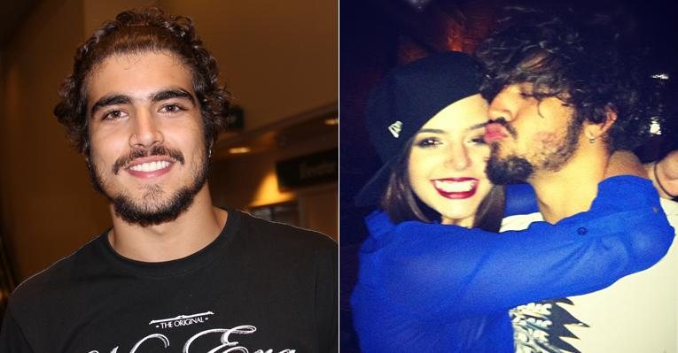 Caio Castro posa ao lado da amiga Giovanna Lancellotti - Foto Montagem