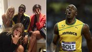 Usain Bolt comemora ouro com algumas amigas em Londres - Reprodução / Twitter / Reuters