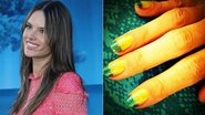 Alessandra Ambrosio usa esmalte verde e amarelo na Olimpíada de Londres - Reprodução / Twitter