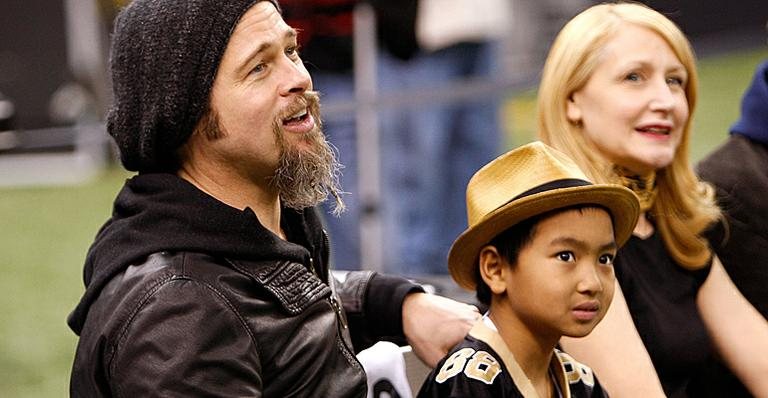 Brad Pitt e Maddox - Getty Images