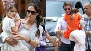 Suri Cruise com a mãe, Katie Holmes, e o pai, Tom Cruise - Grosby Group