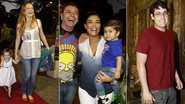 Fernanda Rodrigues com a pequena Luiza; David Brasil, Juliana Paes e Pedro; e Bruno de Luca - AgNews e PhotoRioNews