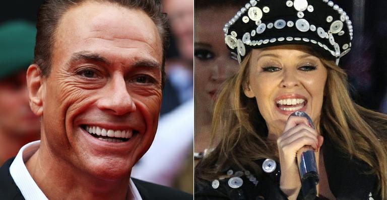 Jean-Claude Van Damme e Kylie Minogue - Getty Images