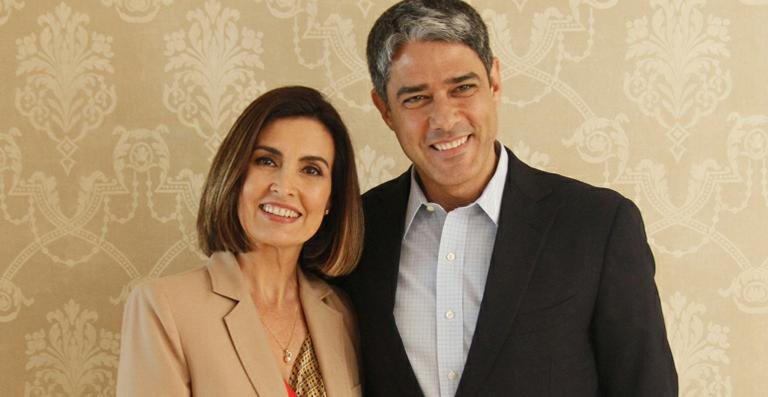 Fátima Bernardes e William Bonner - TV Globo / Alex Carvalho