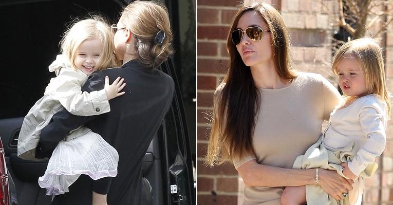 Angelina Jolie com sua caçula Vivienne - The Grosby Group/Splash News